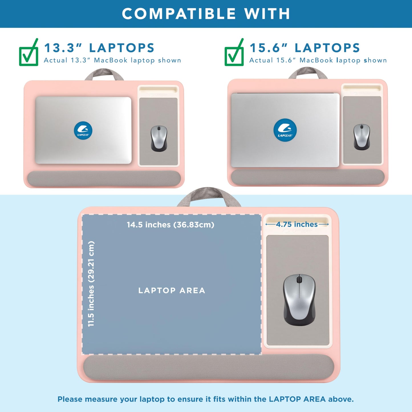 PinkComfort Lap Desk: Device Ledge & Phone Holder