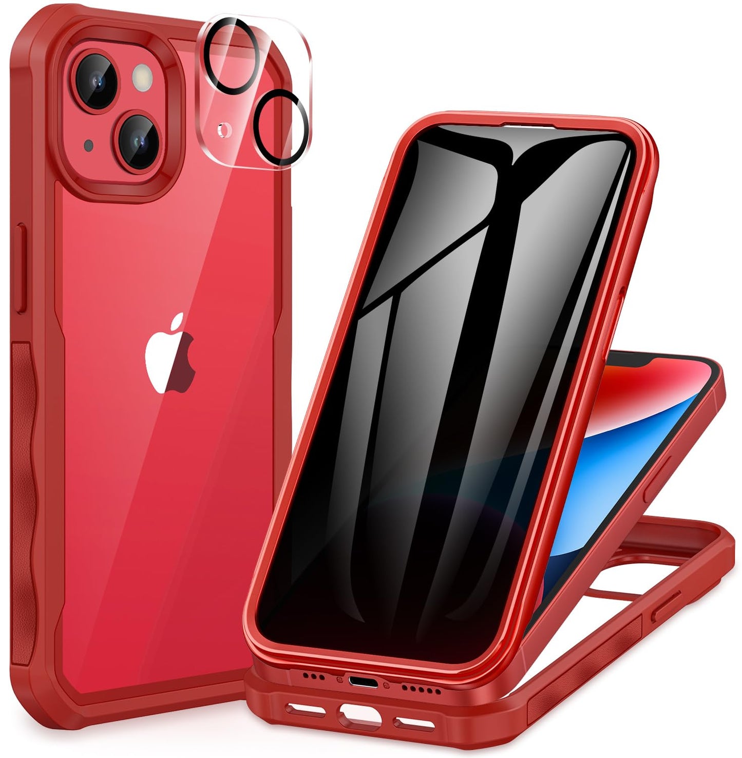 CENHUFO Privacy iPhone 14/13 Case with Glass Protector