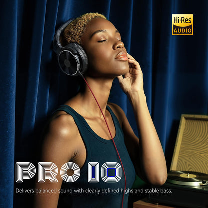 OneOdio Pro DJ Studio Over-Ear Headphones - Black