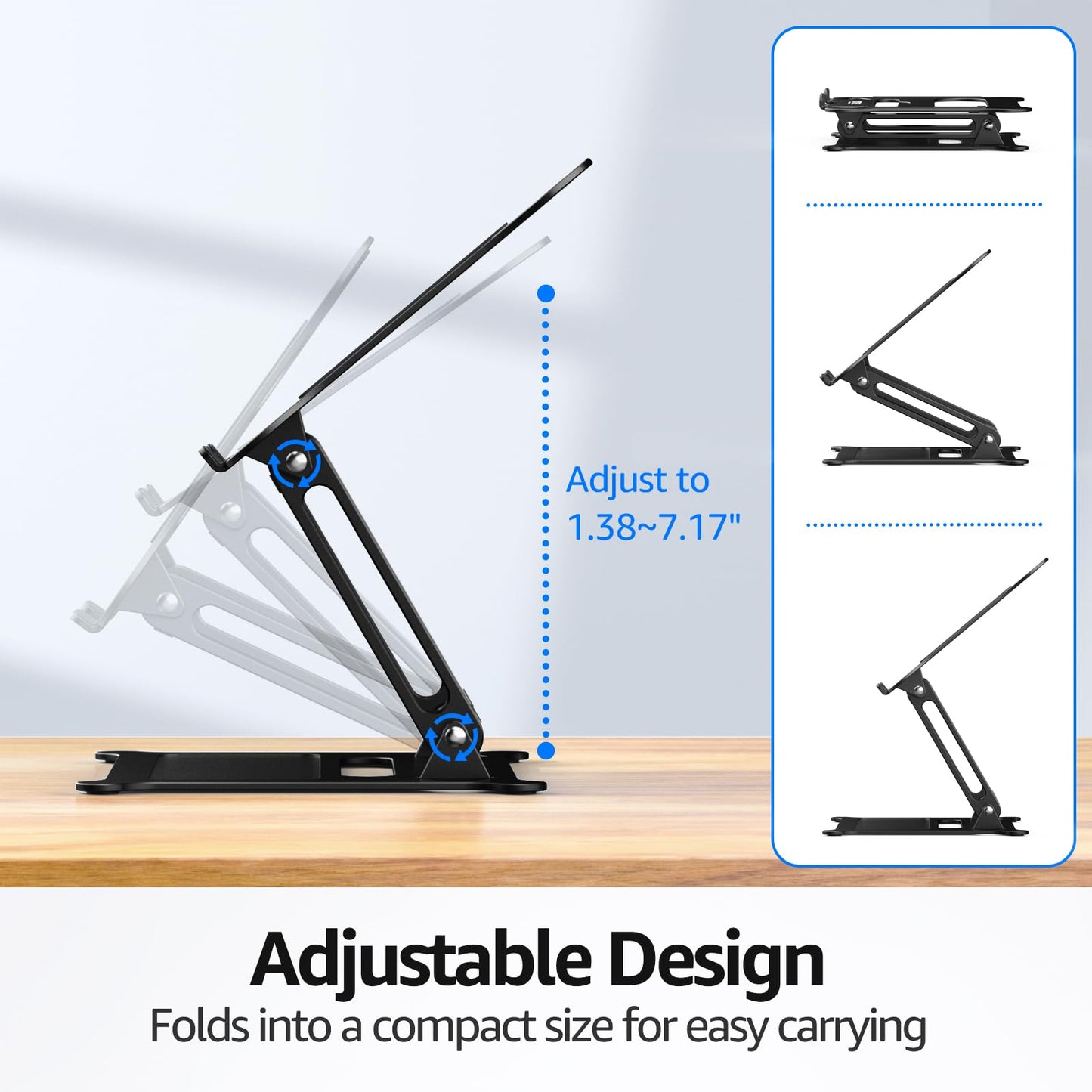FlexLift: Adjustable Laptop Riser for All Models