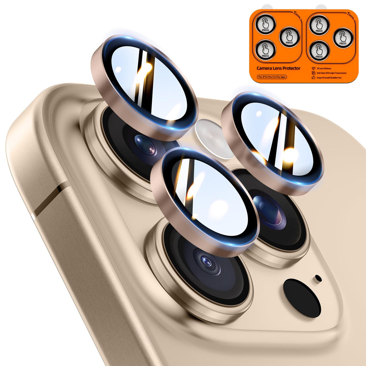 TOCOL Camera Lens Protector for iPhone 17 Tempered Glass HD Individual Scratch Resistant Camera Cover Accessories Case Friendly 2 Pack（Clear）