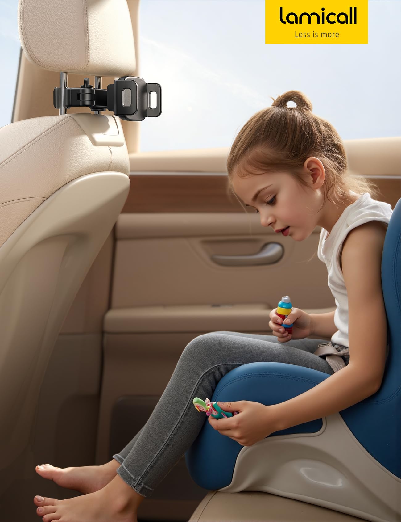Lamicall Car Headrest Tablet Holder - 3 in 1