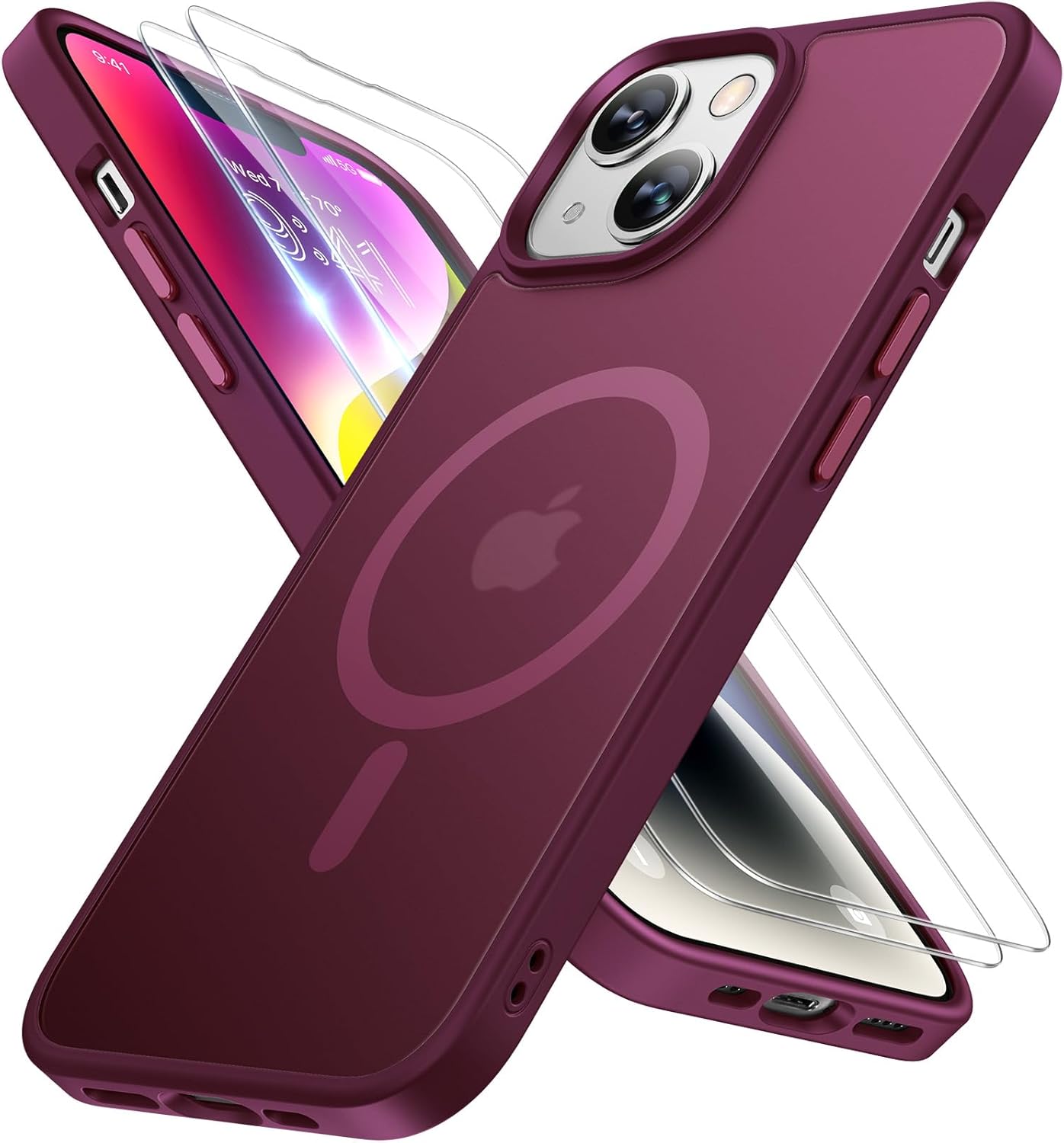 Miracase Magnetic iPhone 14 Case with Protectors