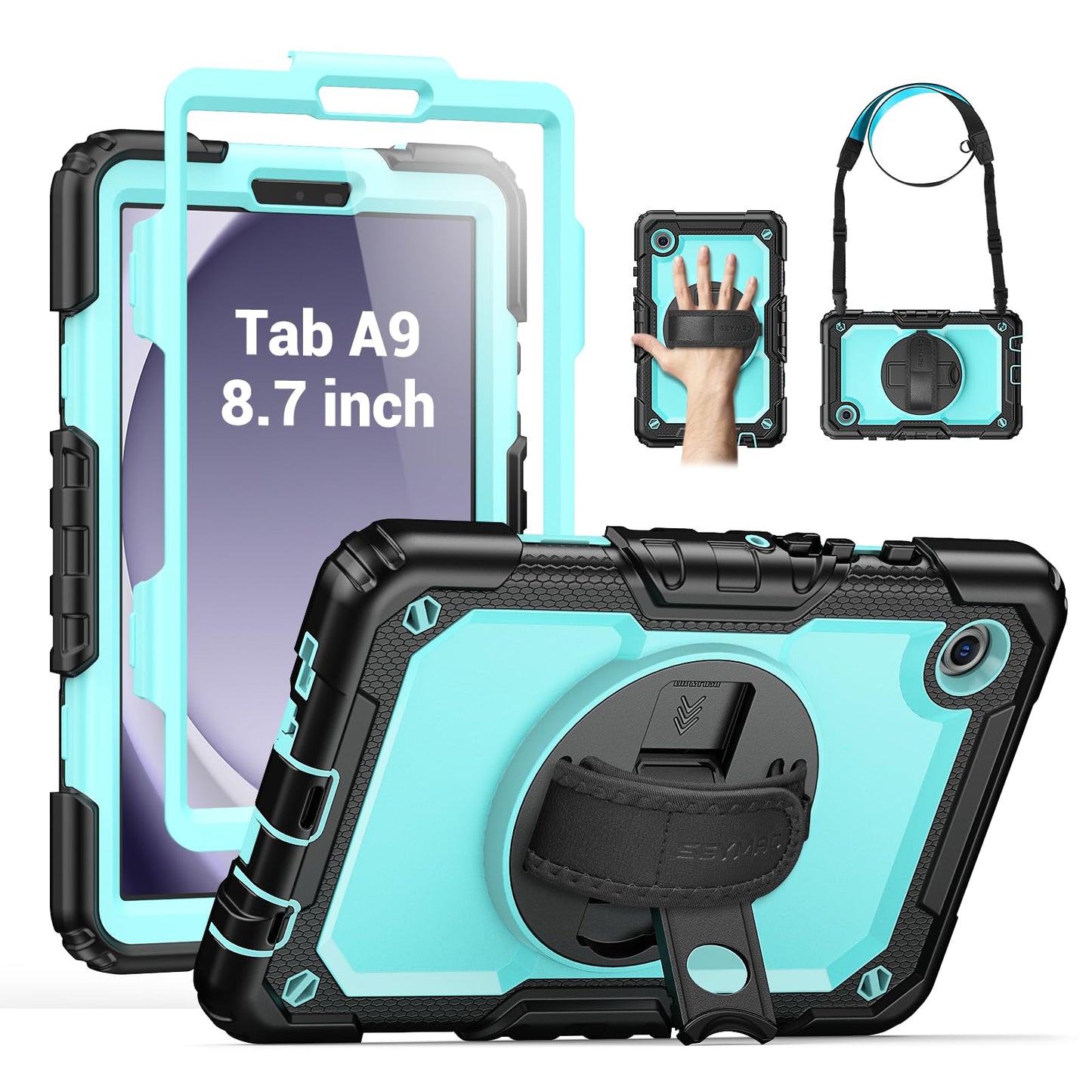 SEYMAC Heavy Duty Case for Galaxy Tab A9 8.7 2023, Blue