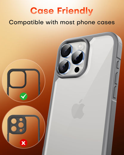 TOCOL Camera Lens Protector for iPhone 17 Tempered Glass HD Individual Scratch Resistant Camera Cover Accessories Case Friendly 2 Pack（Clear）