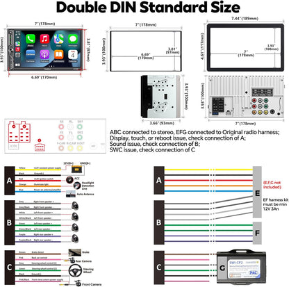 QLEDSync 7 Car Stereo: Wireless CarPlay & Android