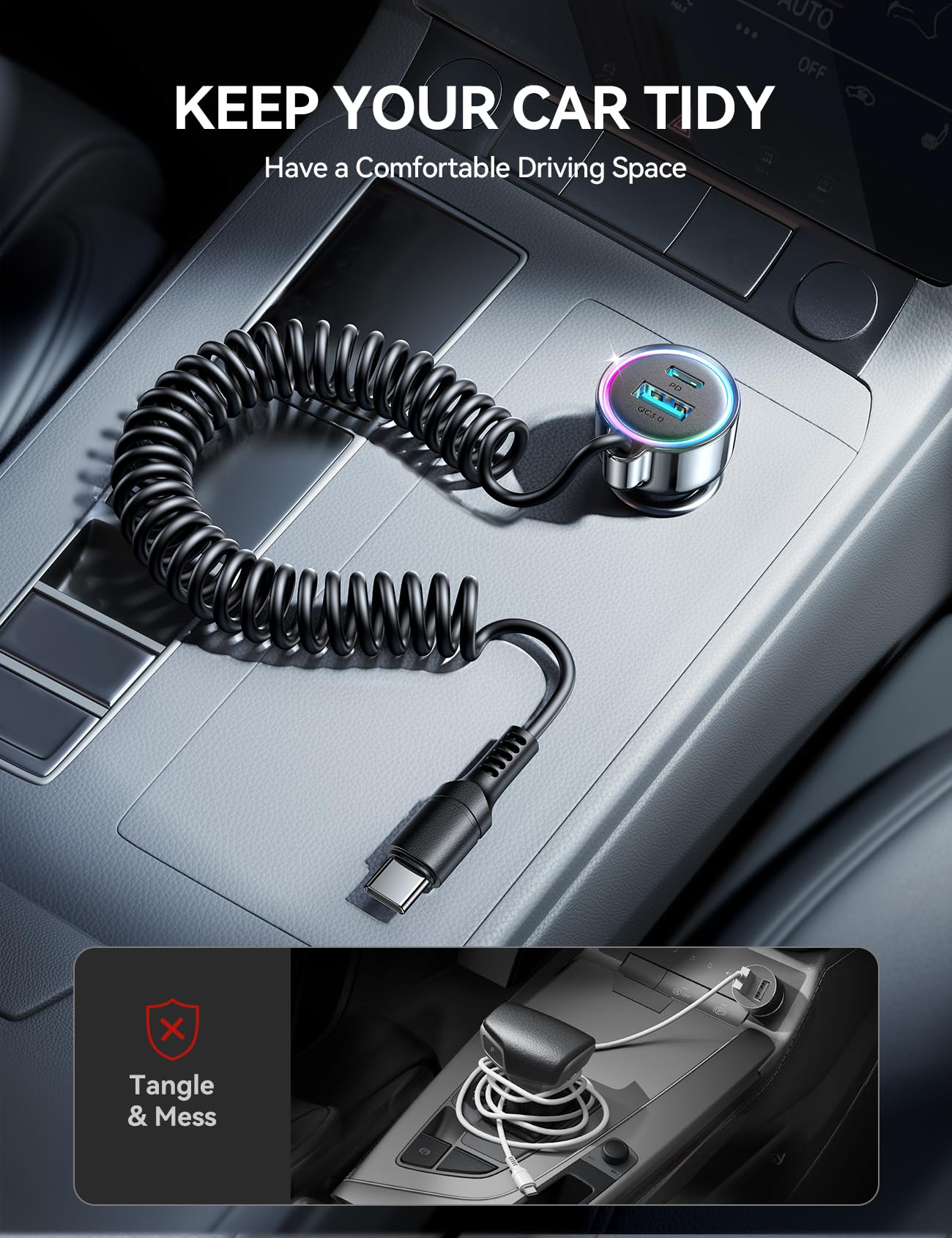 TurboCharge 72W Car Adapter: iPhone & Galaxy Ready!