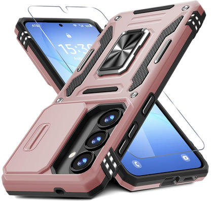 ###DEERLAMN Galaxy A17 Case with Slide Cover-Black