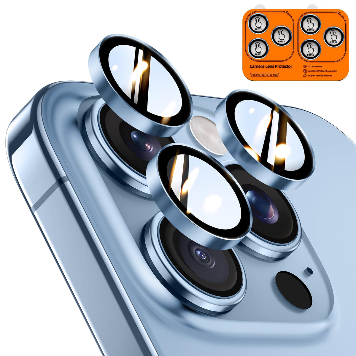 TOCOL Camera Lens Protector for iPhone 17 Tempered Glass HD Individual Scratch Resistant Camera Cover Accessories Case Friendly 2 Pack（Clear）