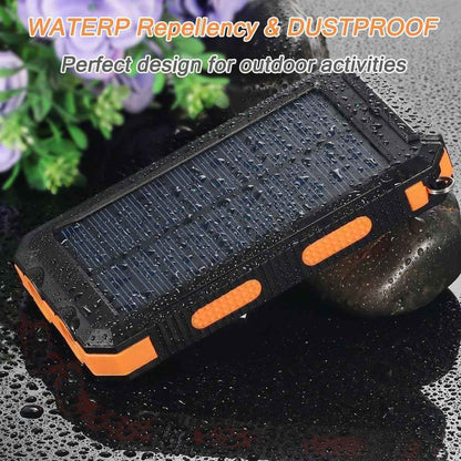Solar Power Bank 20000mAh with 4 Cables & Flashlights