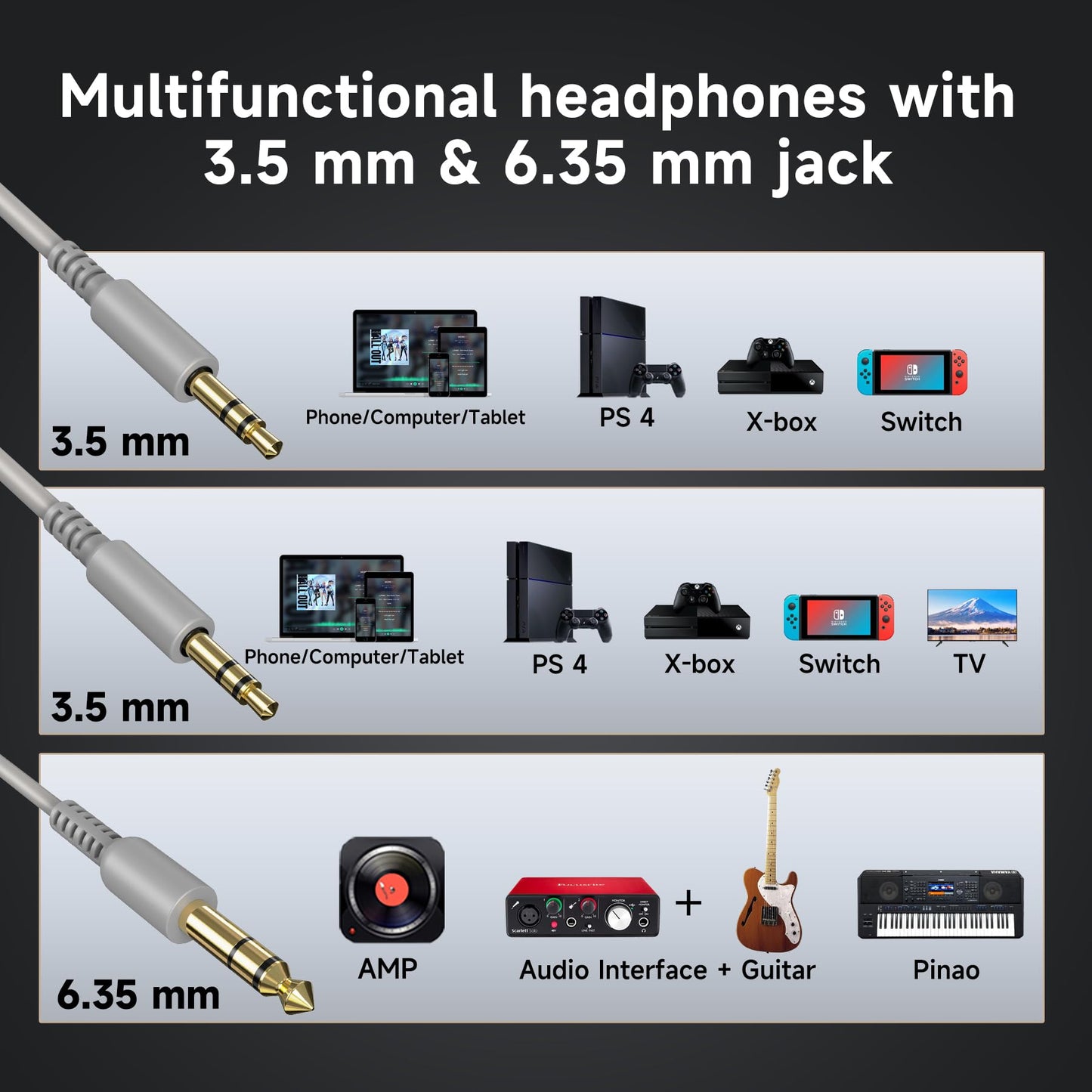 OneOdio Pro DJ Studio Over-Ear Headphones - Black