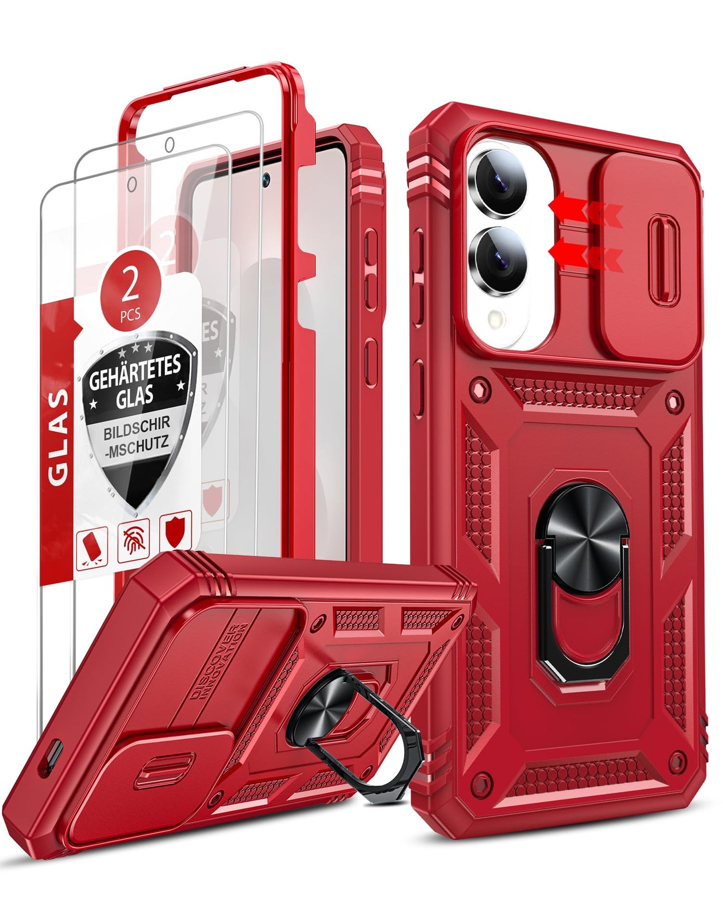LeYi Samsung S25 FE Case with Camera Cover & Stand