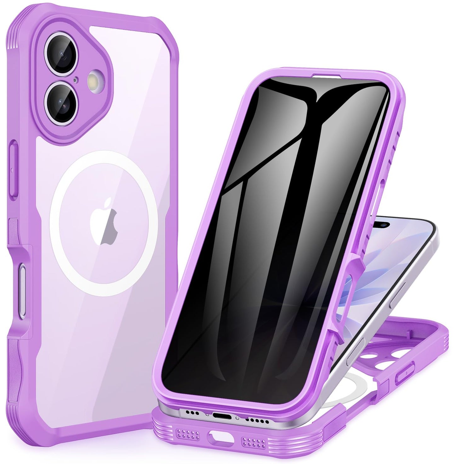 CENHUFO Privacy iPhone 14/13 Case with Glass Protector