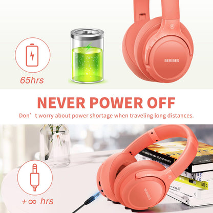 BERIBES 65H Bluetooth Over-Ear Headphones - Small Enterprise