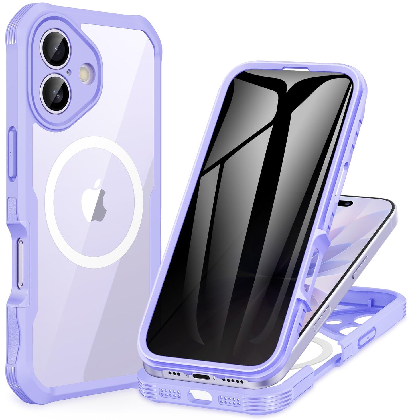 CENHUFO Privacy iPhone 14/13 Case with Glass Protector