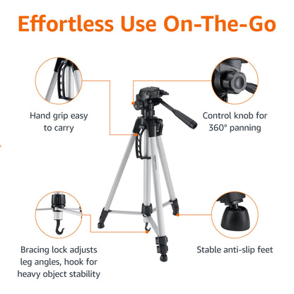 Amazon Basics Travel Tripod - 50 Champagne - Small Enterprise