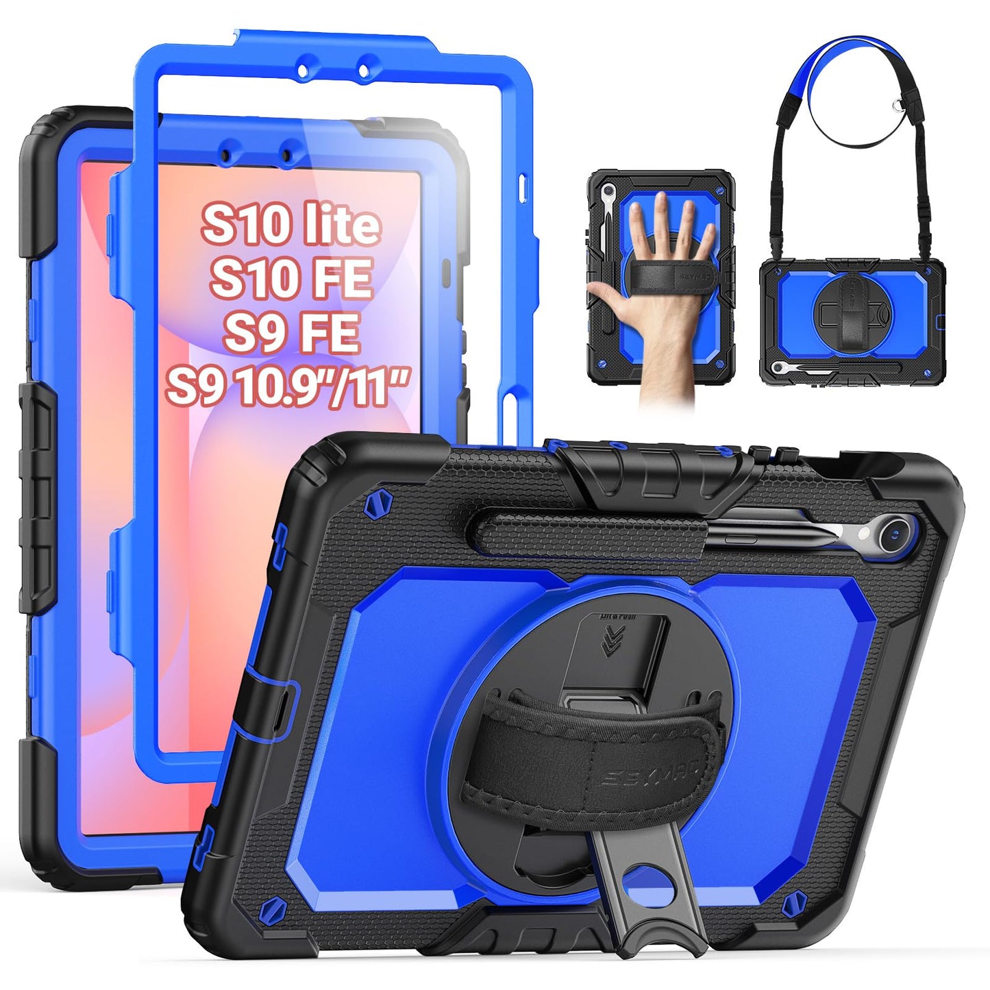 SEYMAC Heavy Duty Case for Galaxy Tab A9 8.7 2023, Blue