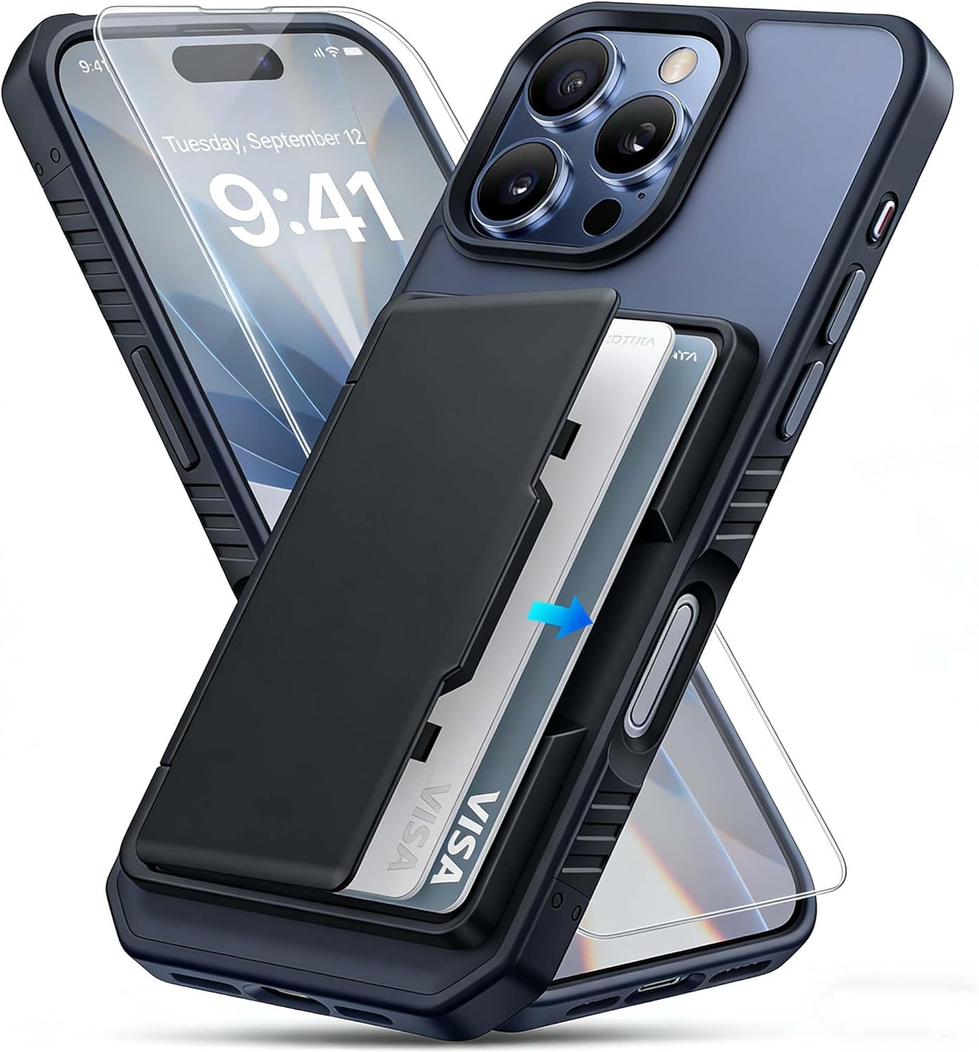 Miracase Magnetic iPhone 14 Case with Protectors