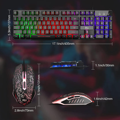 Rii ProGlow Keyboard & Mouse Set - Dynamic LED Edition