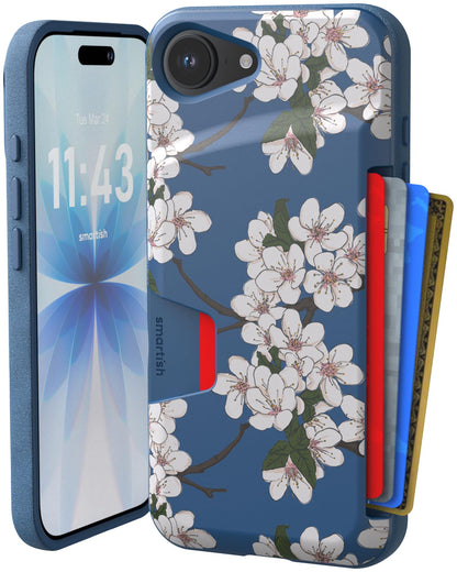 Smartish iPhone 18 Pro/17 Pro Wallet Case, Wallet Slayer V1, Cherry Blossom