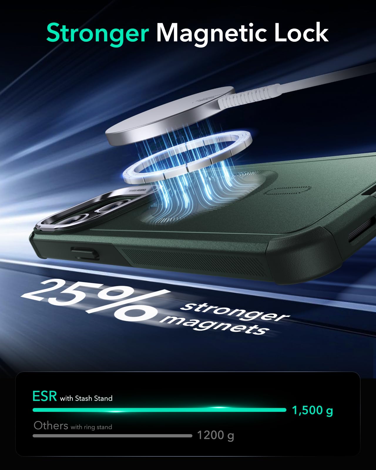 ESR Air Armor: Clear Black Military-Grade iPhone Case