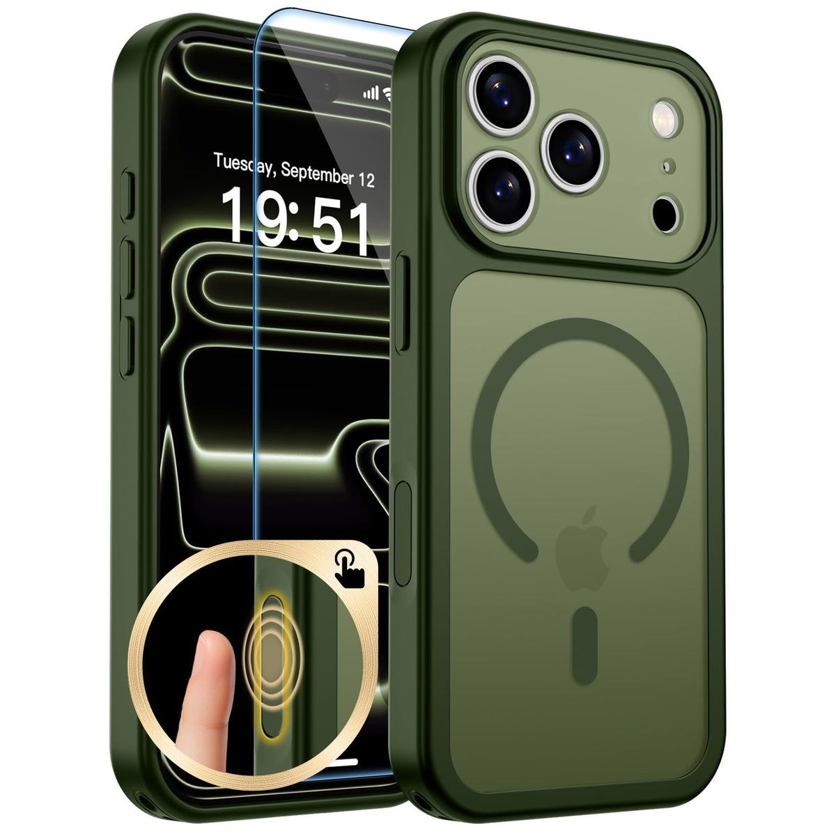 zapica Magnetic for iPhone 17 Pro Max Case, Gray