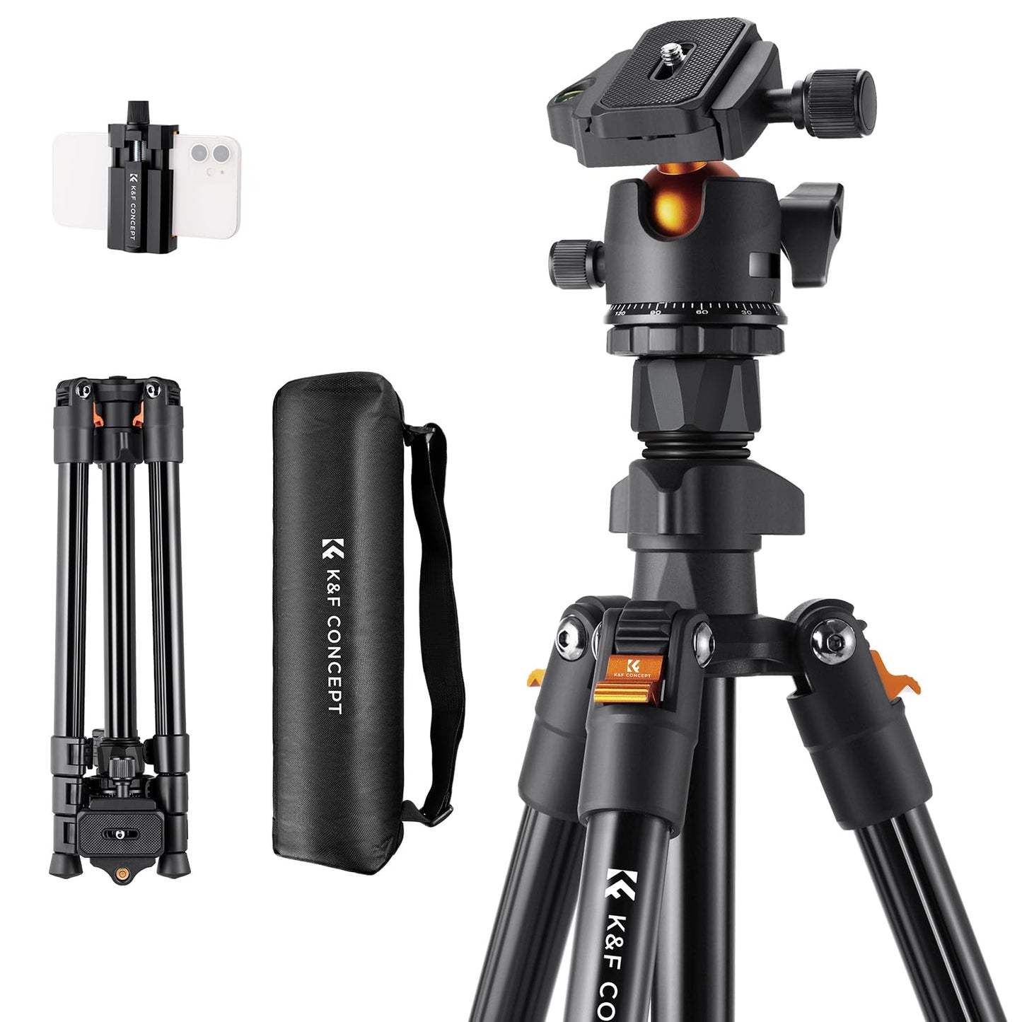 K&F Travel Pro 64 Tripod with 360° Ball Head - Small Enterprise