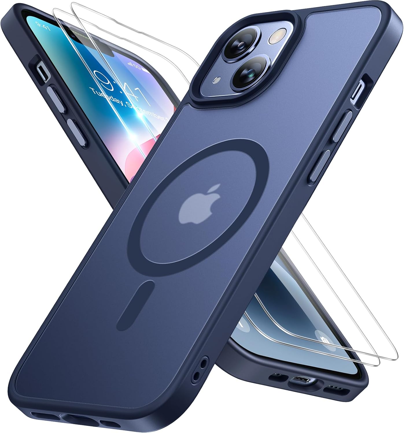 Miracase Magnetic iPhone 14 Case with Protectors