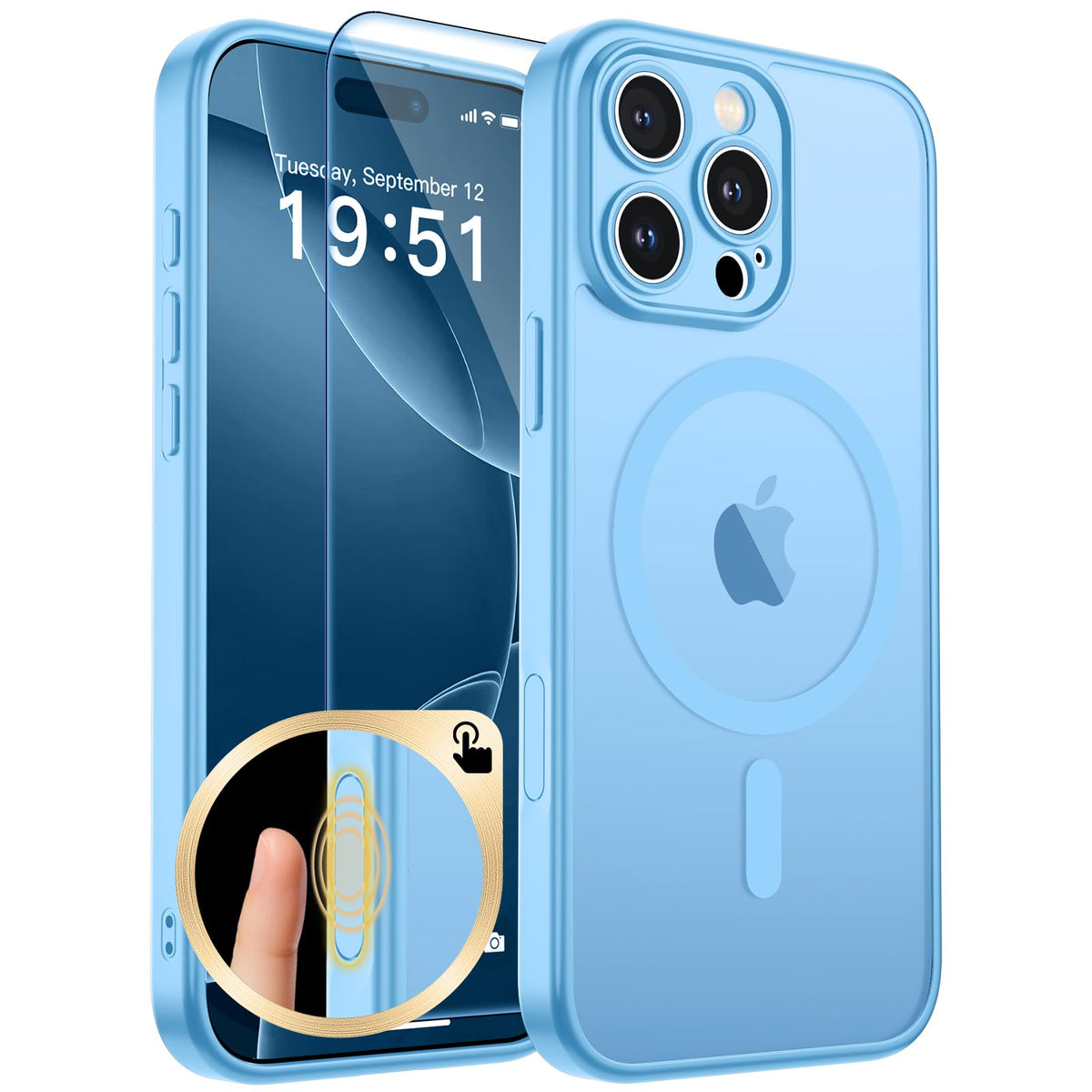 zapica Magnetic for iPhone 17 Pro Max Case, Gray