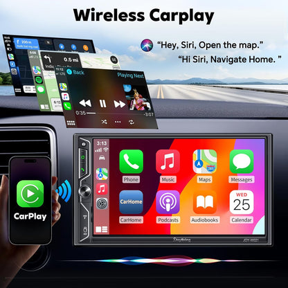QLEDSync 7 Car Stereo: Wireless CarPlay & Android