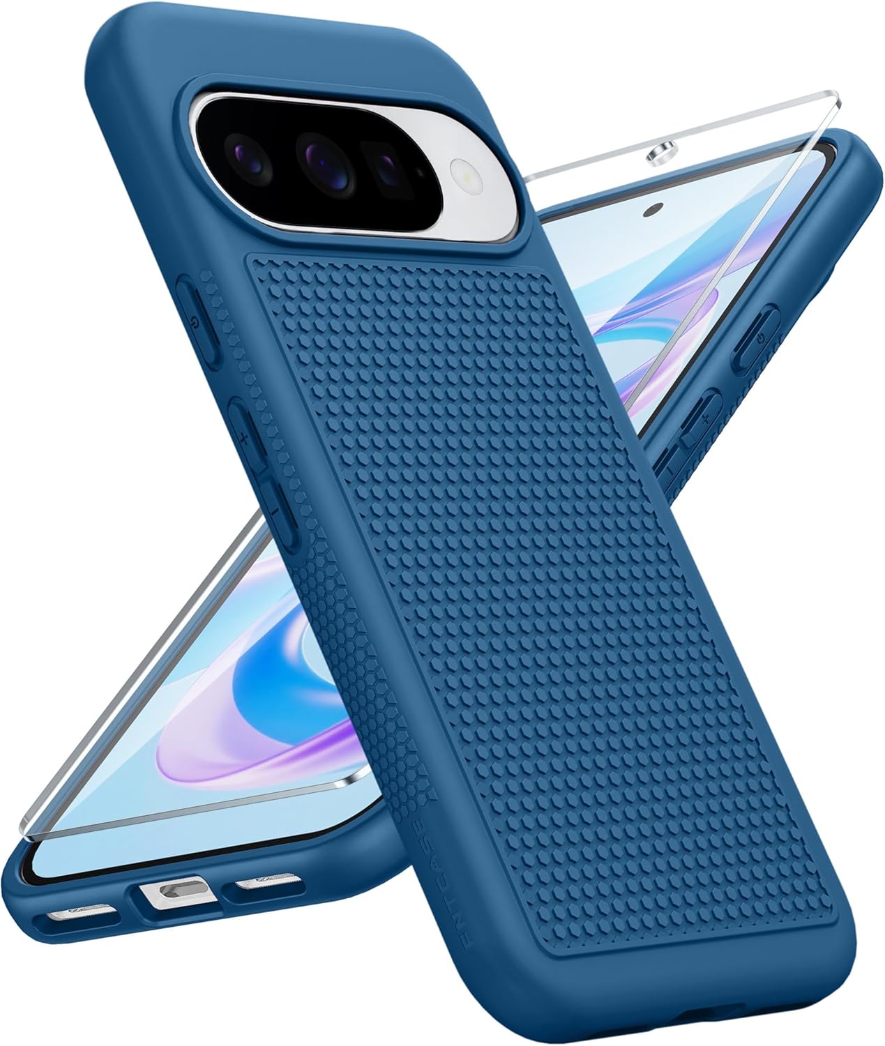 FNTCASE for Galaxy A17/A16 5G Phone Case - Samsung A17 Military Grade Drop Protection, 14ft Drop Tested, Screen Protector Included, Anti-Slip Matte Textured, TPU+PC Dual Layer Shockproof Cover (Black)