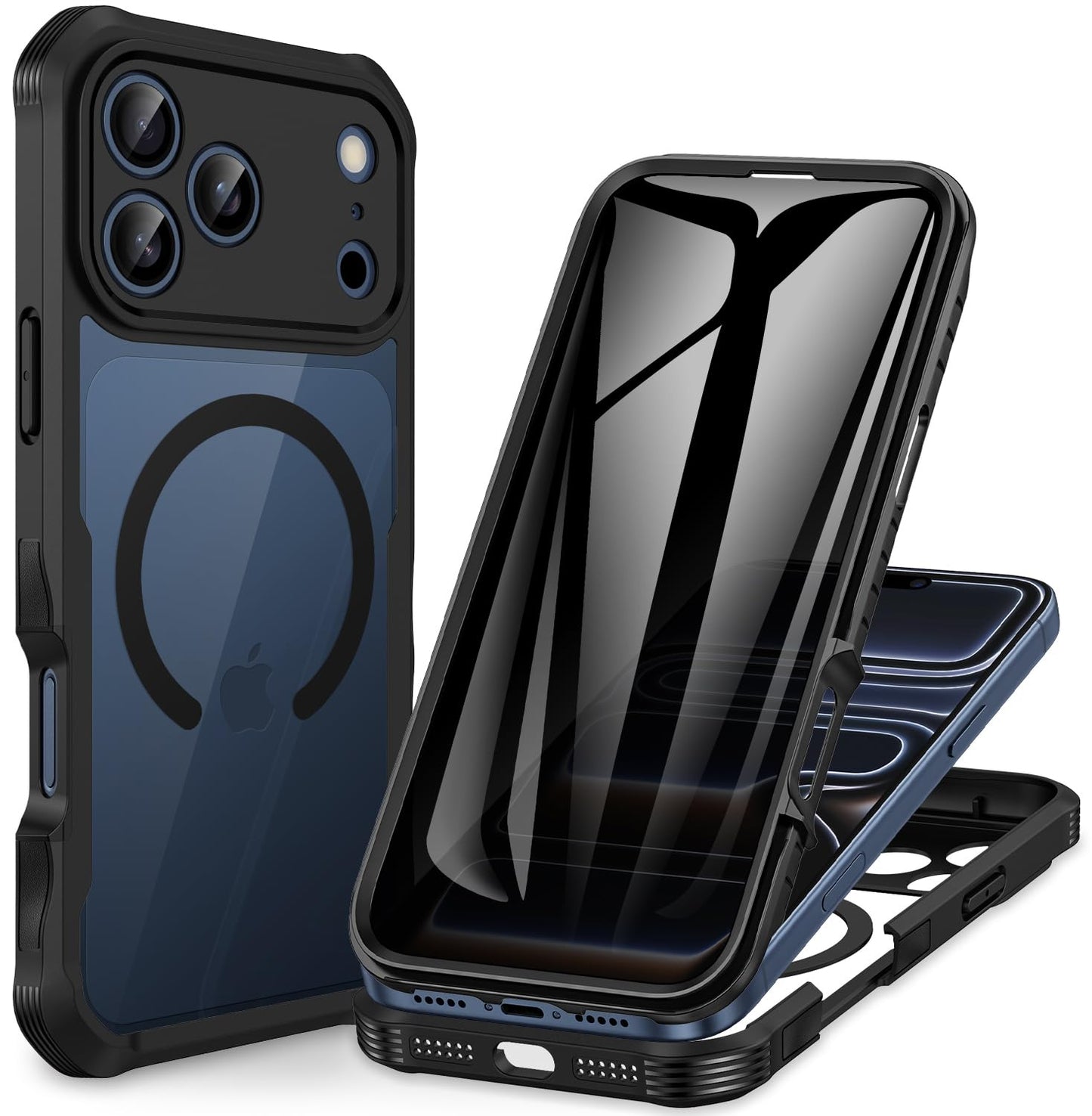Magnetic Privacy iPhone 17 Pro Case - Black