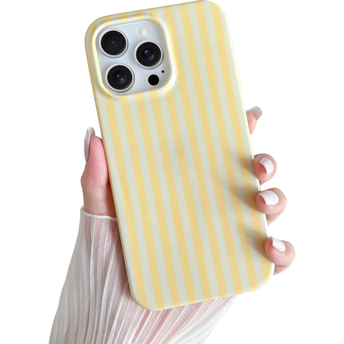 Yeddabox for iPhone 17 Pro Max Case Cute Striped Phone Case Soft TPU Slim Shockproof Phone Cover for Women Girls, Pink