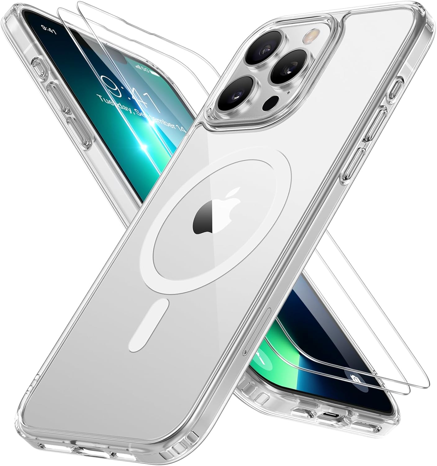 Miracase Magnetic iPhone 14 Case with Protectors