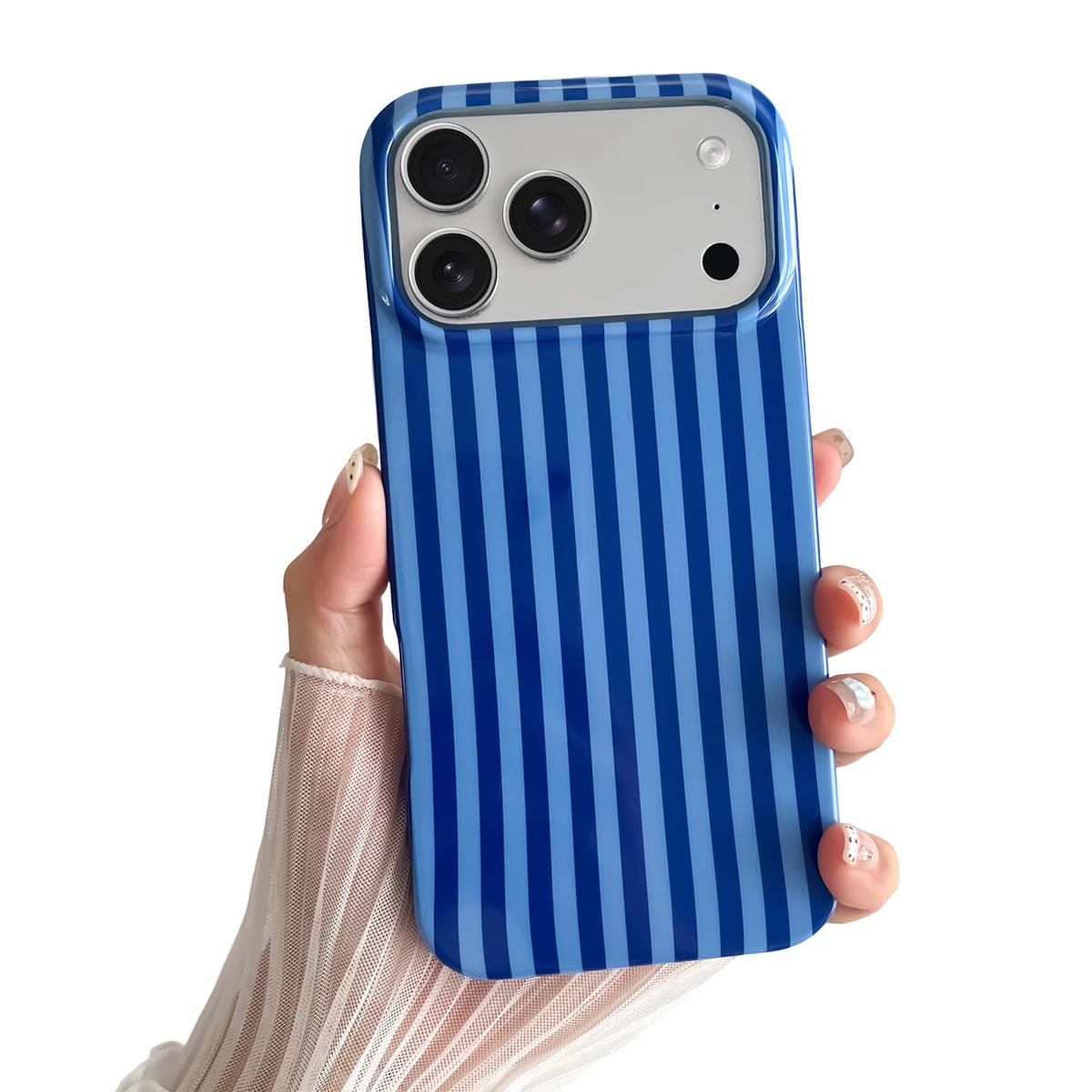 Yeddabox for iPhone 17 Pro Max Case Cute Striped Phone Case Soft TPU Slim Shockproof Phone Cover for Women Girls, Pink