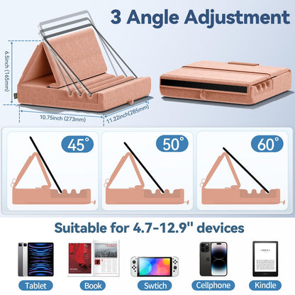 FoldMate: Versatile Tablet Pillow Stand with Pocket