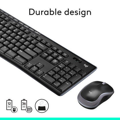 Logitech MK270 Wireless Keyboard-Mouse Duo - Black