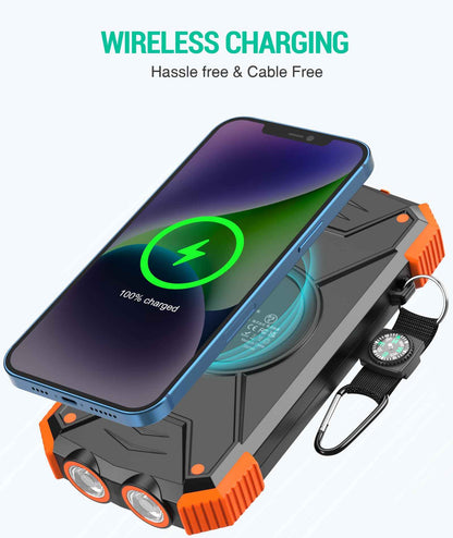 BLAVOR Solar Power Bank 10,000mAh Wireless Charger