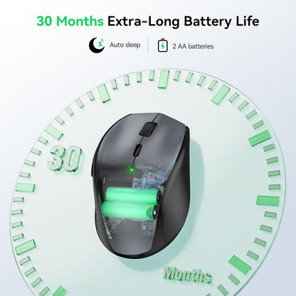 SilenceGlide 4800: Ergo Wireless Mouse by TECKNET