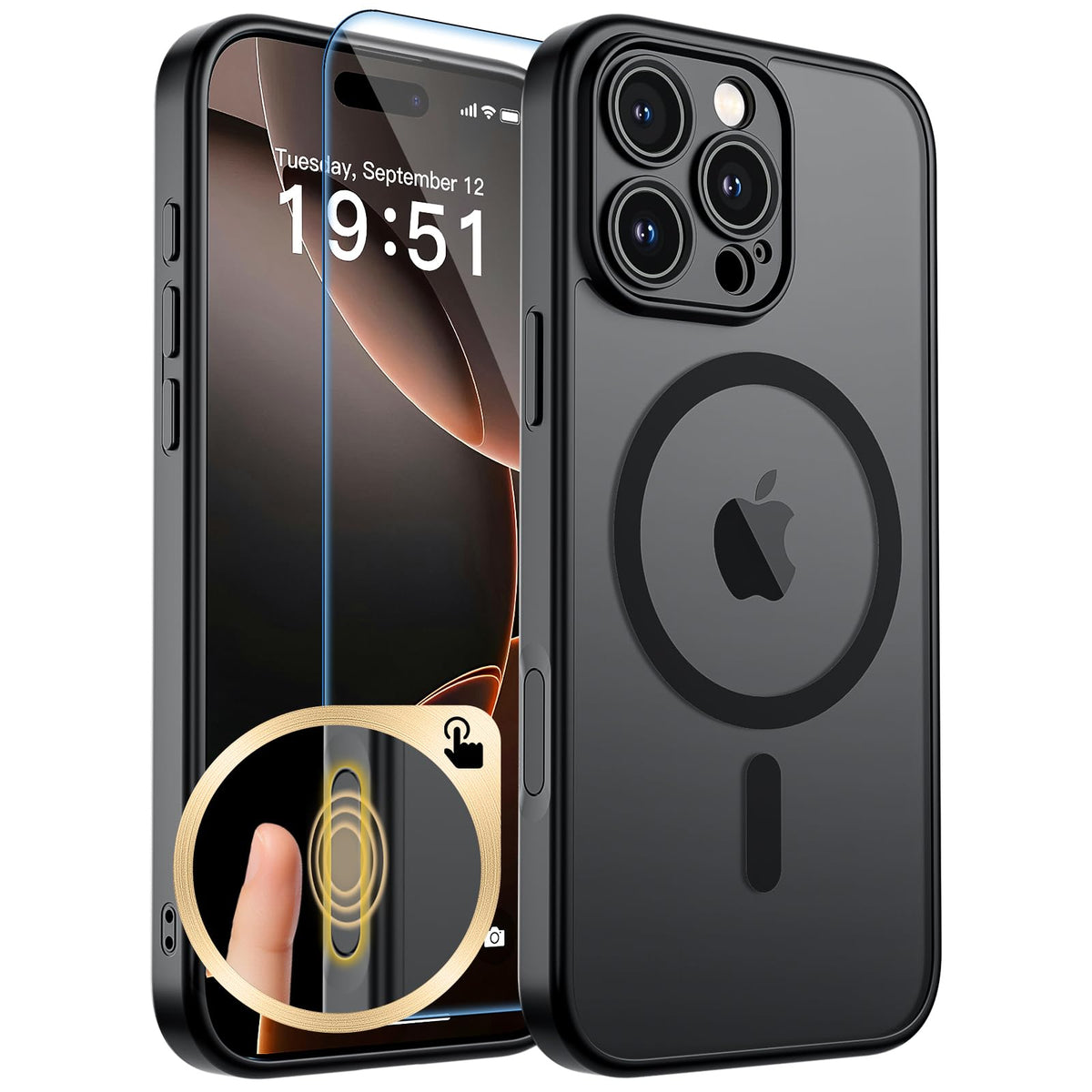 zapica Magnetic for iPhone 17 Pro Max Case, Gray