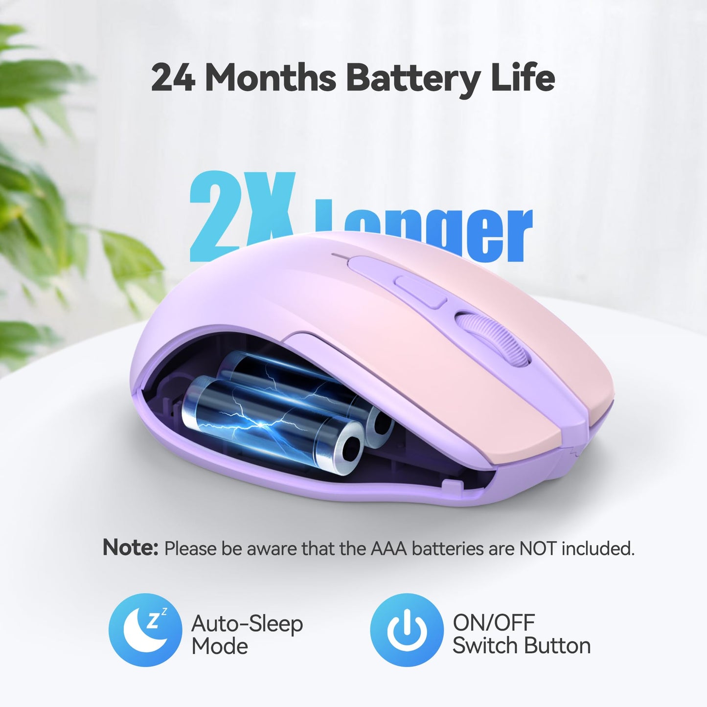 ErgoGlide Wireless: 6-Button, 2600 DPI, 24-Month Power