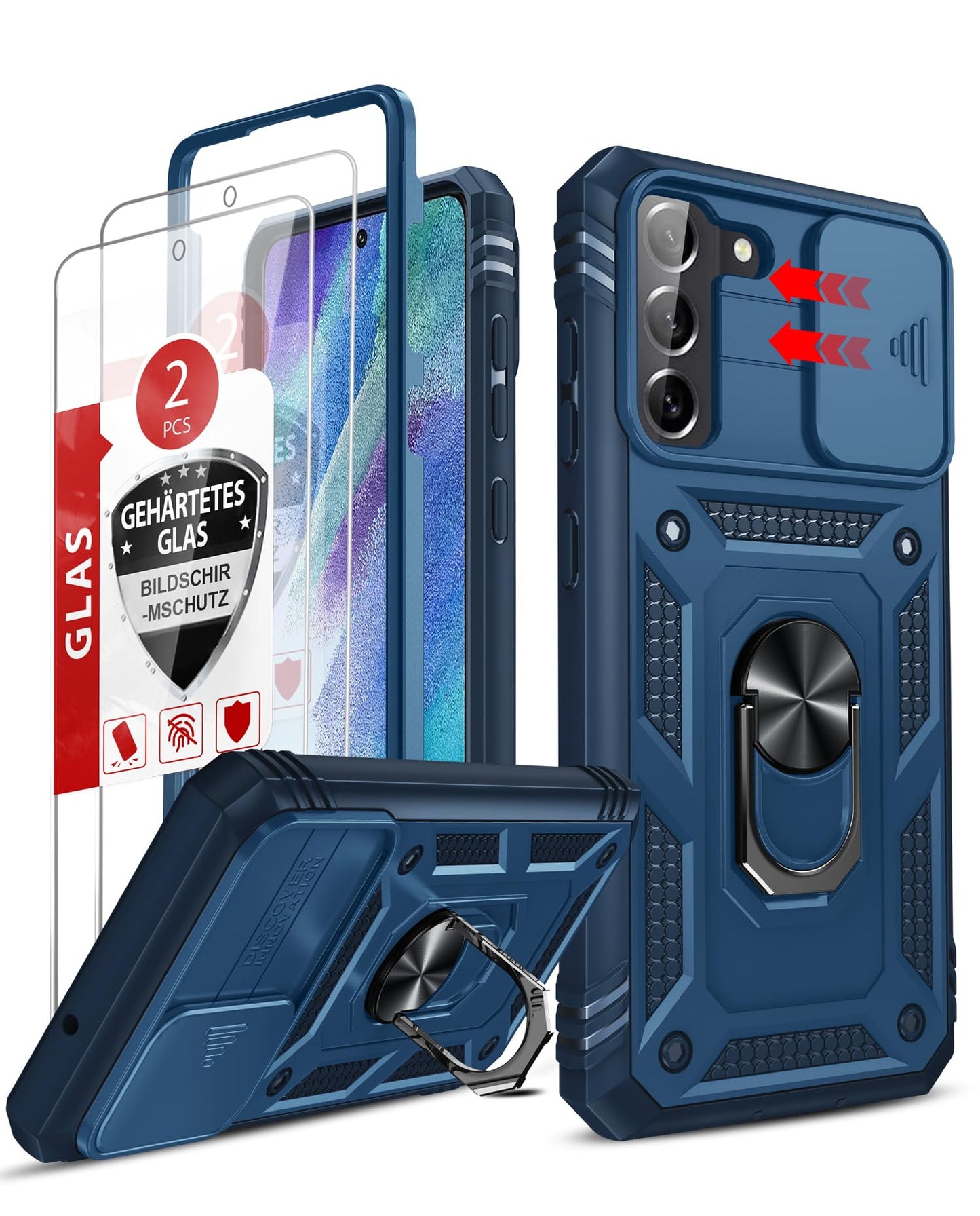 LeYi Samsung S25 FE Case with Camera Cover & Stand