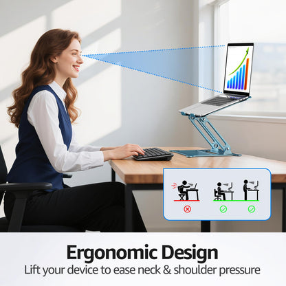 FlexLift: Adjustable Laptop Riser for All Models