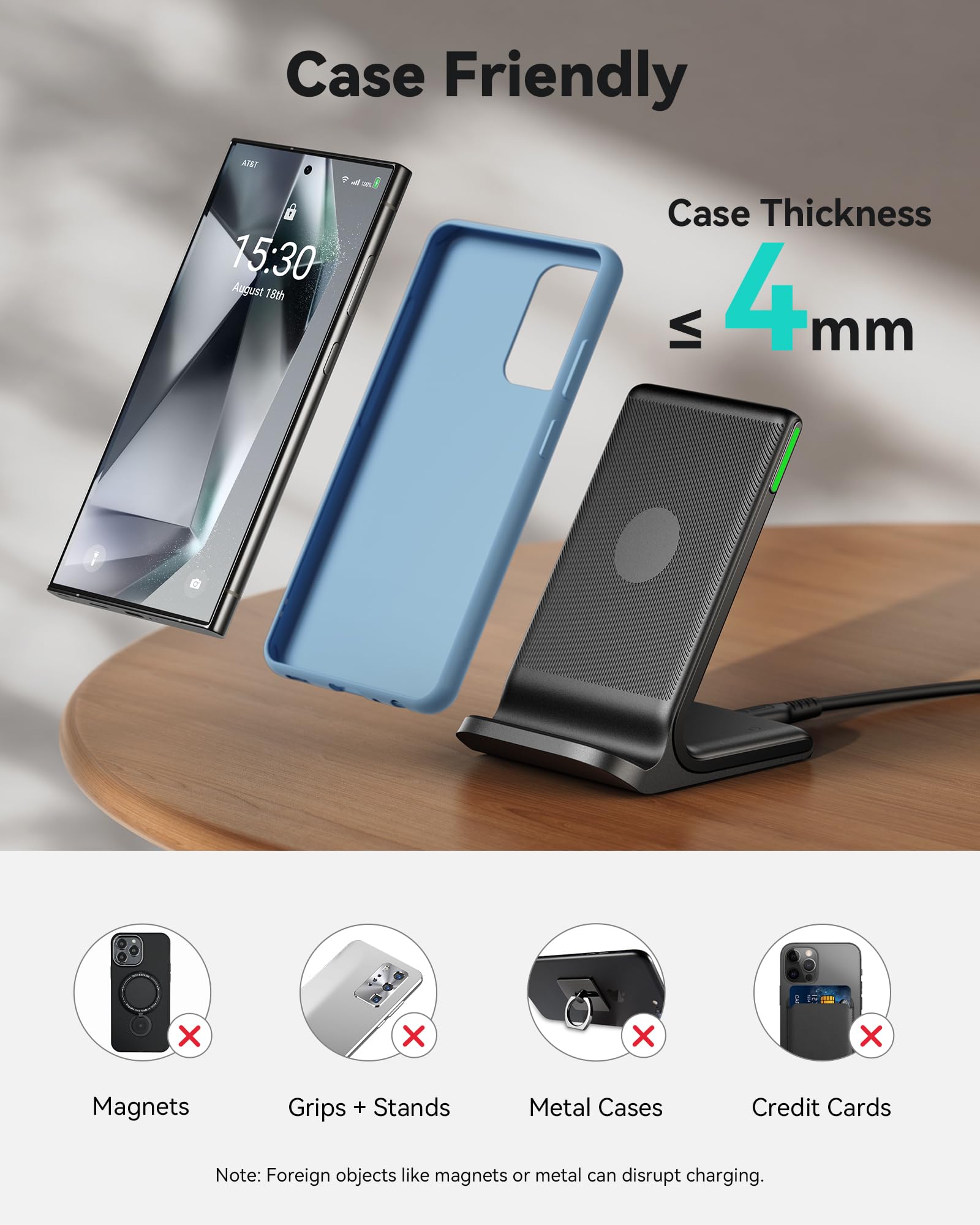 INIU GlowCharge 15W Qi Wireless Charging Station - Small Enterprise