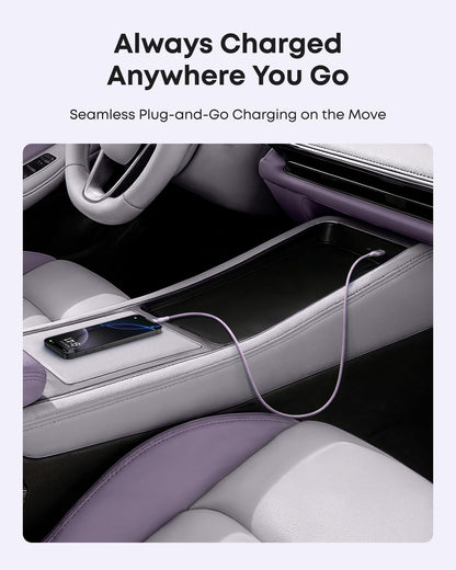 Anker Car Carplay Cable for iPhone 17 16 Pro Max Plus, Upcycled Braided USB A to USB C Car Charger Cord for Samsung Note20 and More (3FT, Black)