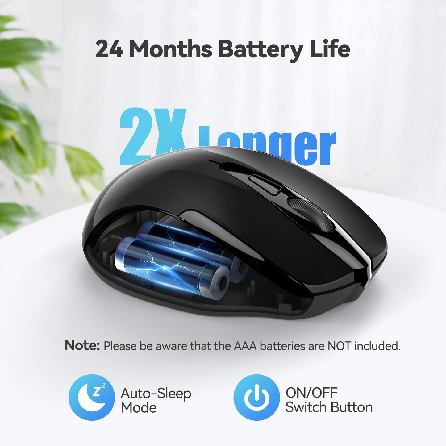 ErgoGlide Wireless: 6-Button, 2600 DPI, 24-Month Power