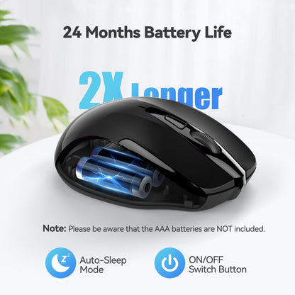 ErgoGlide Wireless: 6-Button, 2600 DPI, 24-Month Power