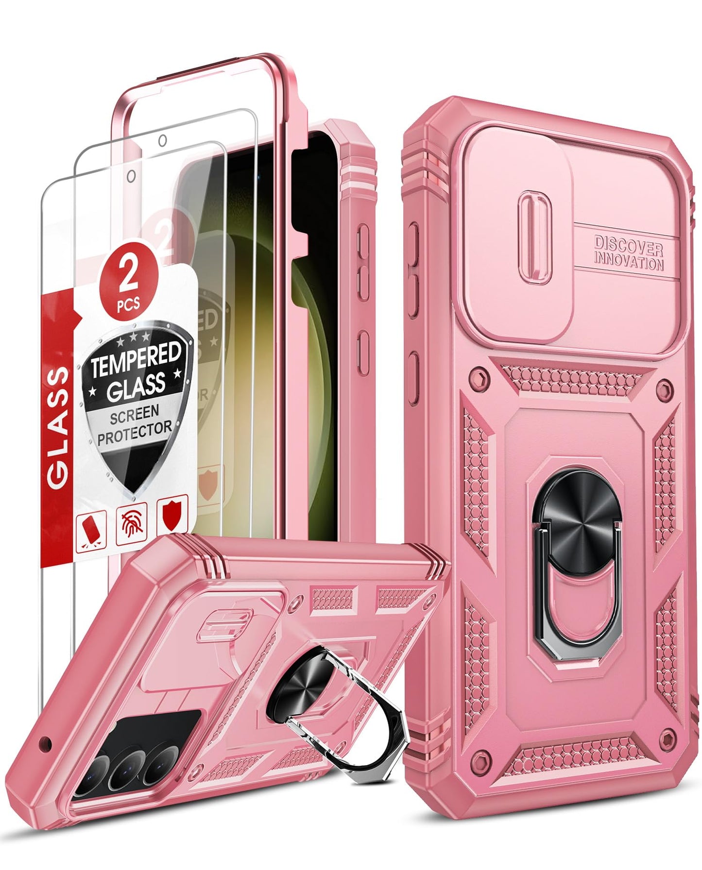LeYi Samsung S25 FE Case with Camera Cover & Stand