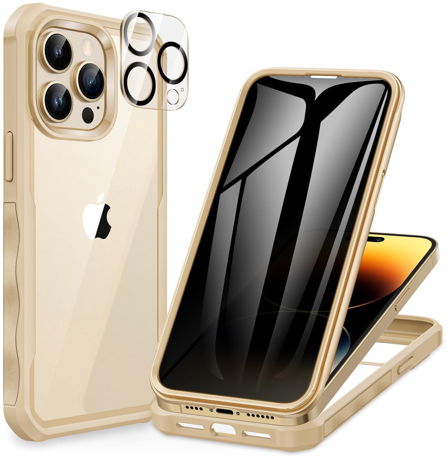 CENHUFO Privacy iPhone 14/13 Case with Glass Protector
