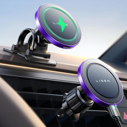 LISEN MagSafe 15W Wireless Car Charger Mount - Small Enterprise